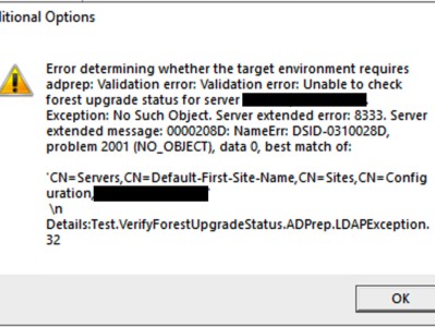 AD 添加域控出现 Error 8333 0x208D 的问题解决方案