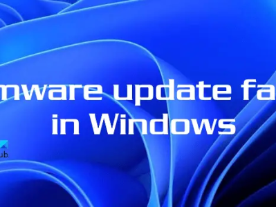 Fix Firmware update failed in Windows 11/10