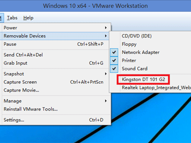 VMware Workstation 15无法看到USB驱动器