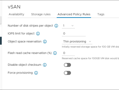 使用 vSAN 策略