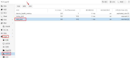 Proxmox VE 超融合集群销毁Ceph Pool_Web_02