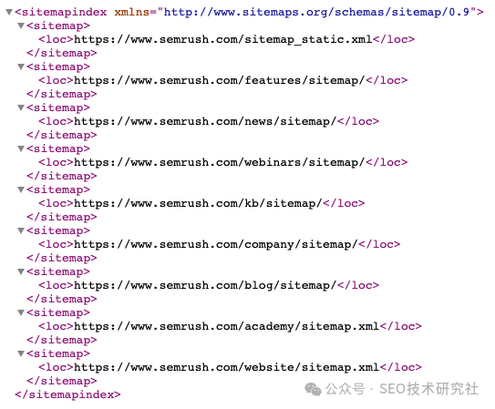 Sitemap index contains the URLs of all the sitemaps for a domain such as separate sitemaps for new, webinars, blog, etc.